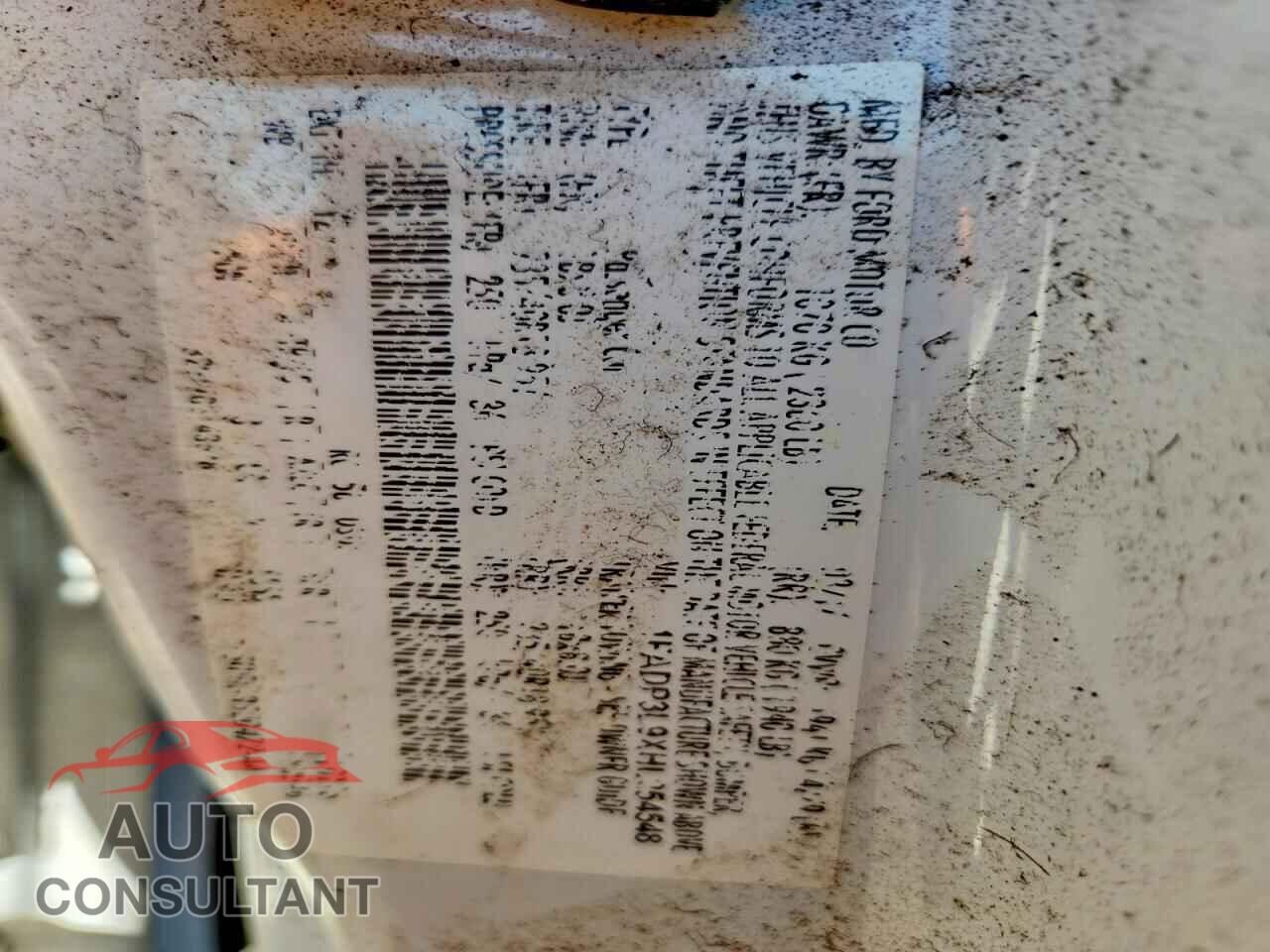 FORD FOCUS 2017 - 1FADP3L9XHL254548
