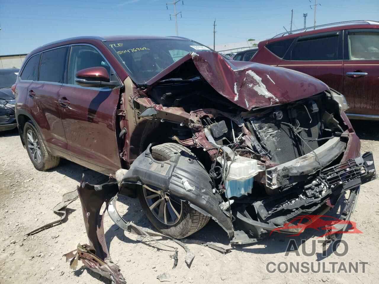 TOYOTA HIGHLANDER 2017 - 5TDJZRFH1HS478965