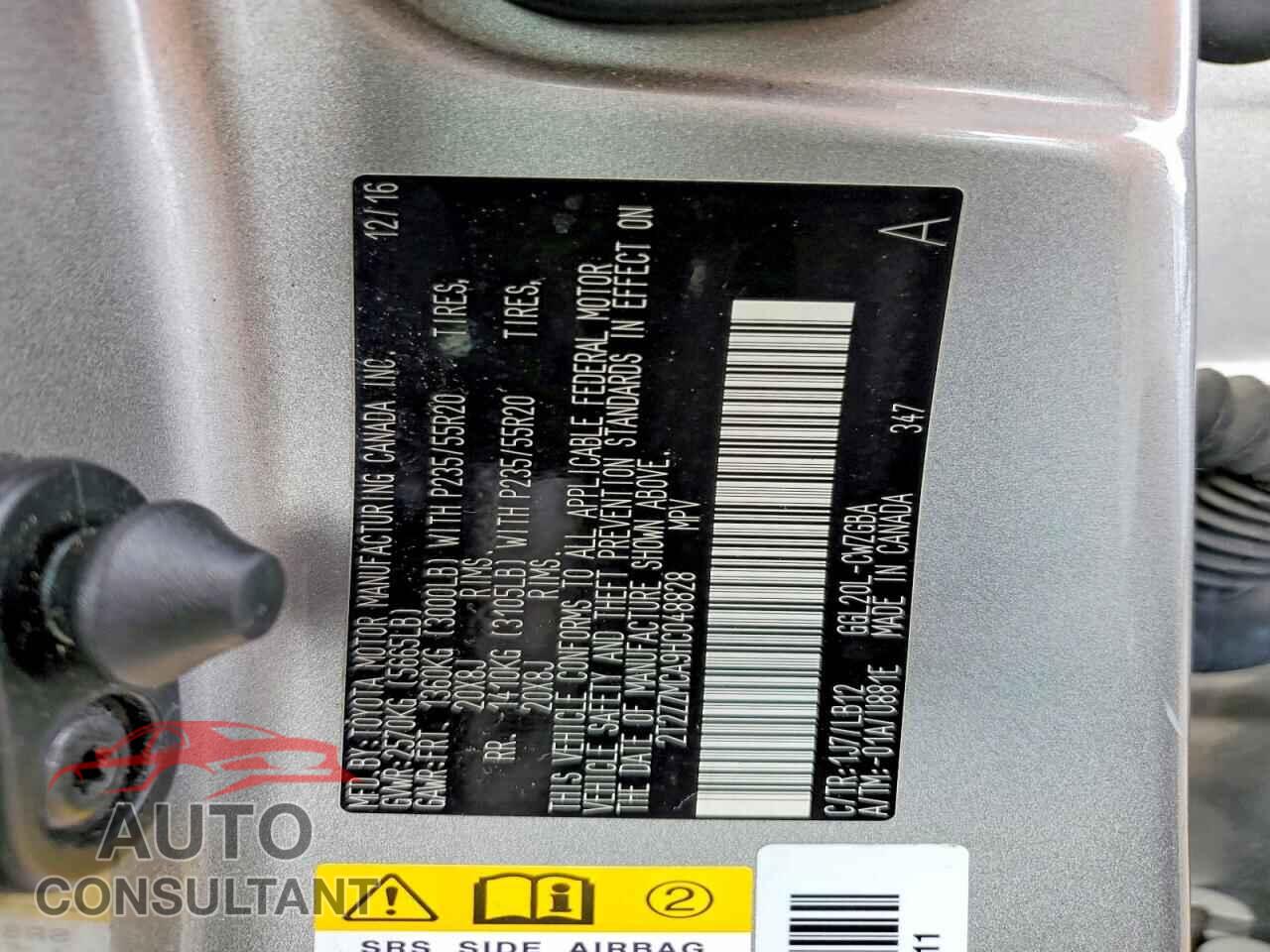 LEXUS RX350 2017 - 2T2ZZMCA9HC048828