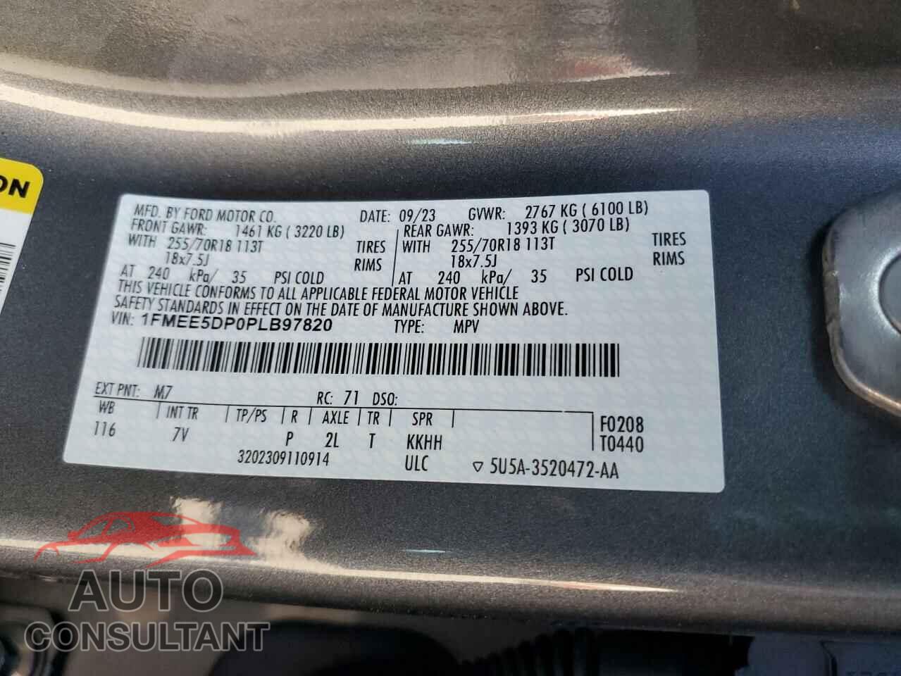 FORD BRONCO 2023 - 1FMEE5DP0PLB97820