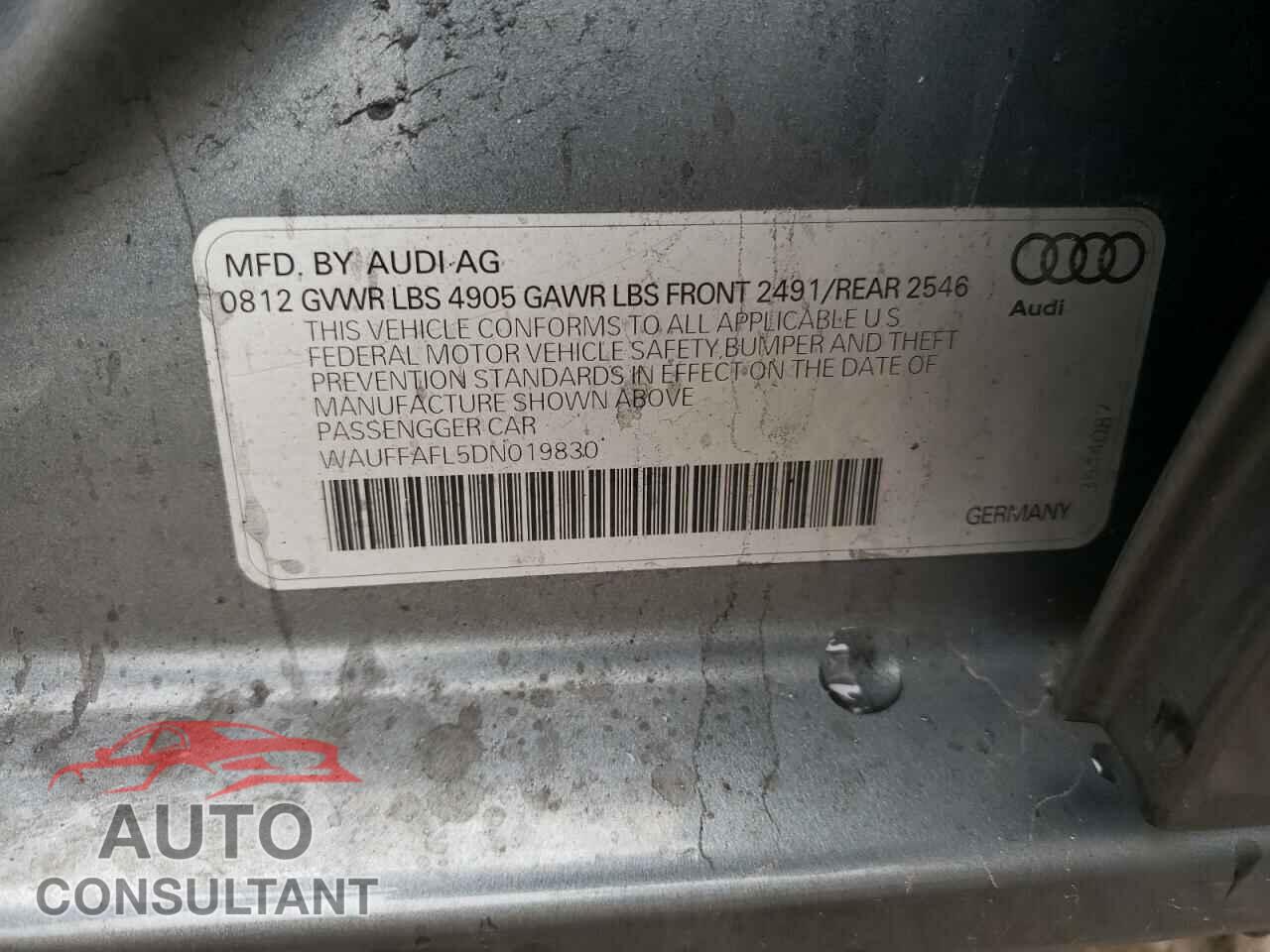 AUDI A4 2013 - WAUFFAFL5DN019830