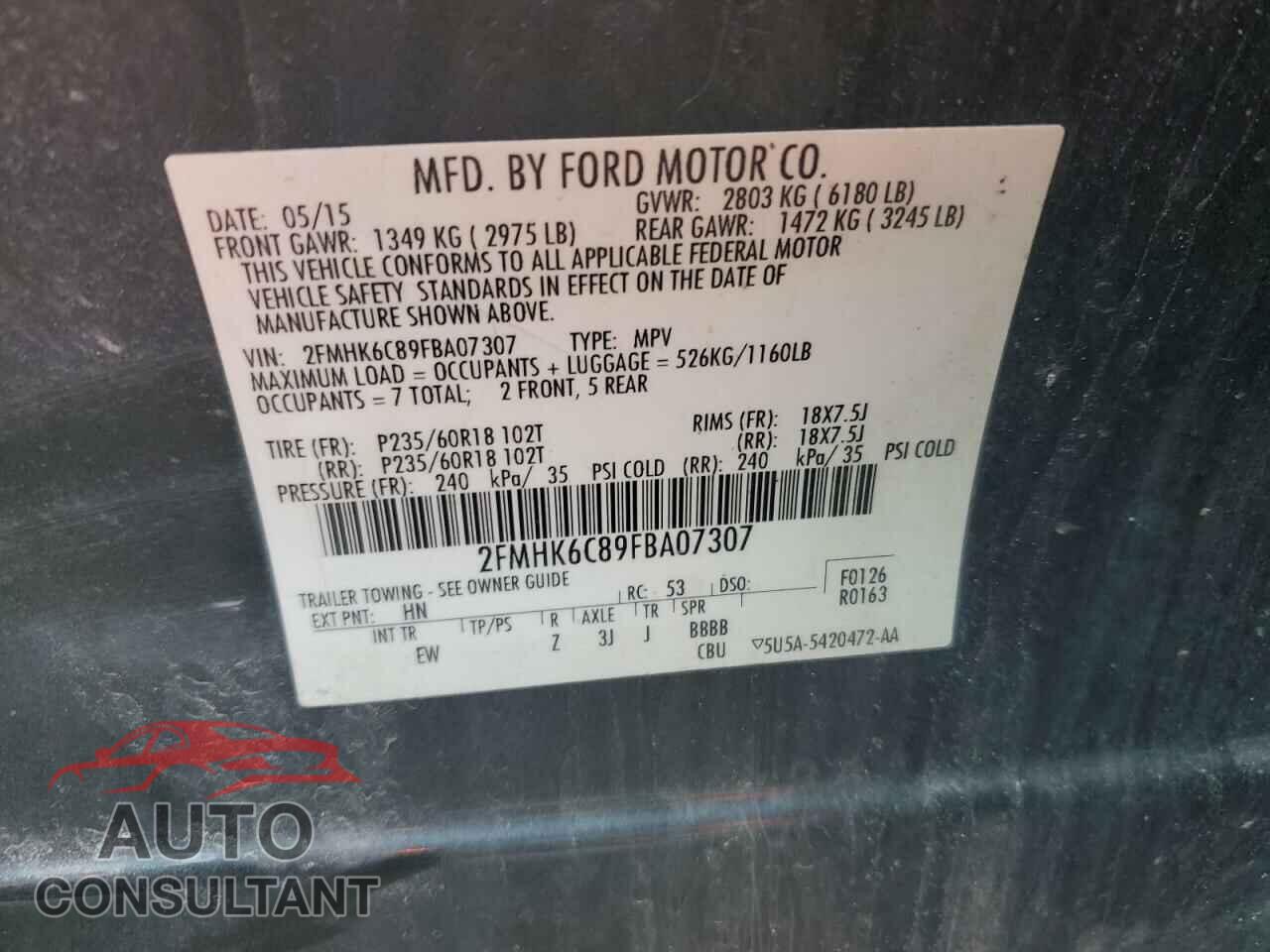 FORD FLEX 2015 - 2FMHK6C89FBA07307