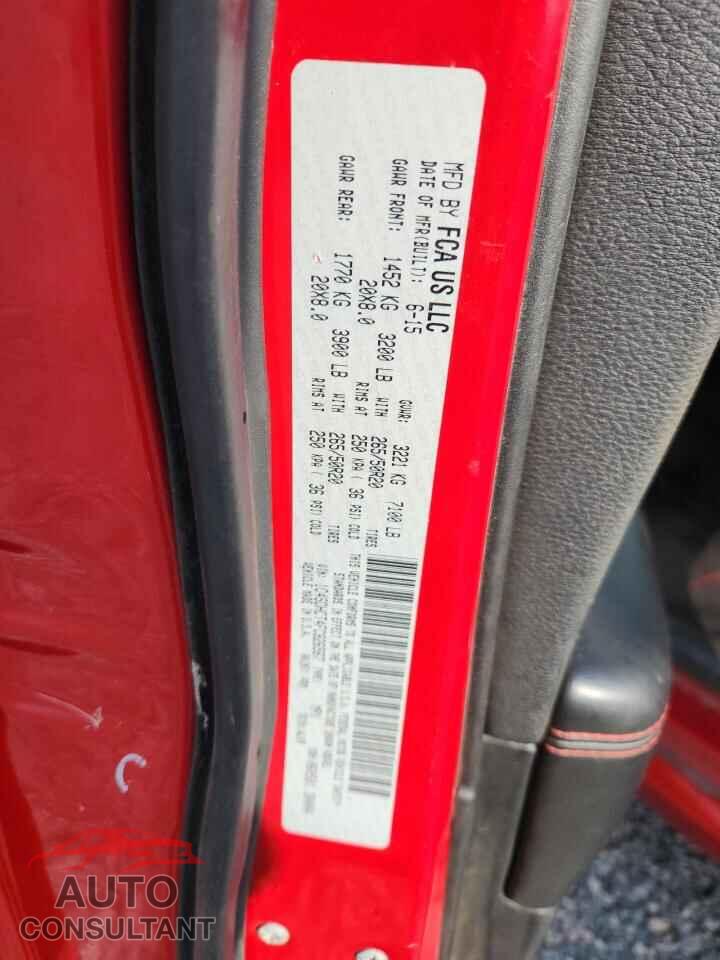 DODGE DURANGO 2015 - 1C4SDHCT4FC826567