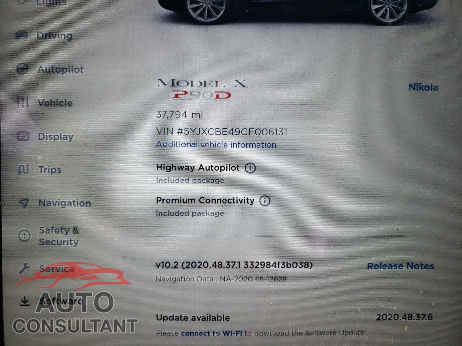 TESLA MODEL X 2016 - 5YJXCBE49GF006131