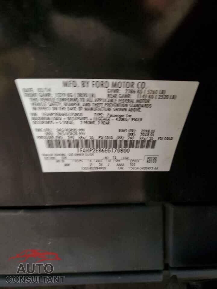 FORD TAURUS 2014 - 1FAHP2E86EG170800