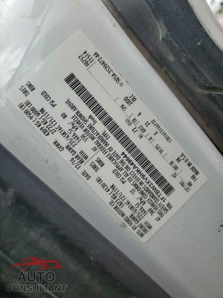 FORD TRANSIT 2017 - 1FTBW3XV9HKA49644