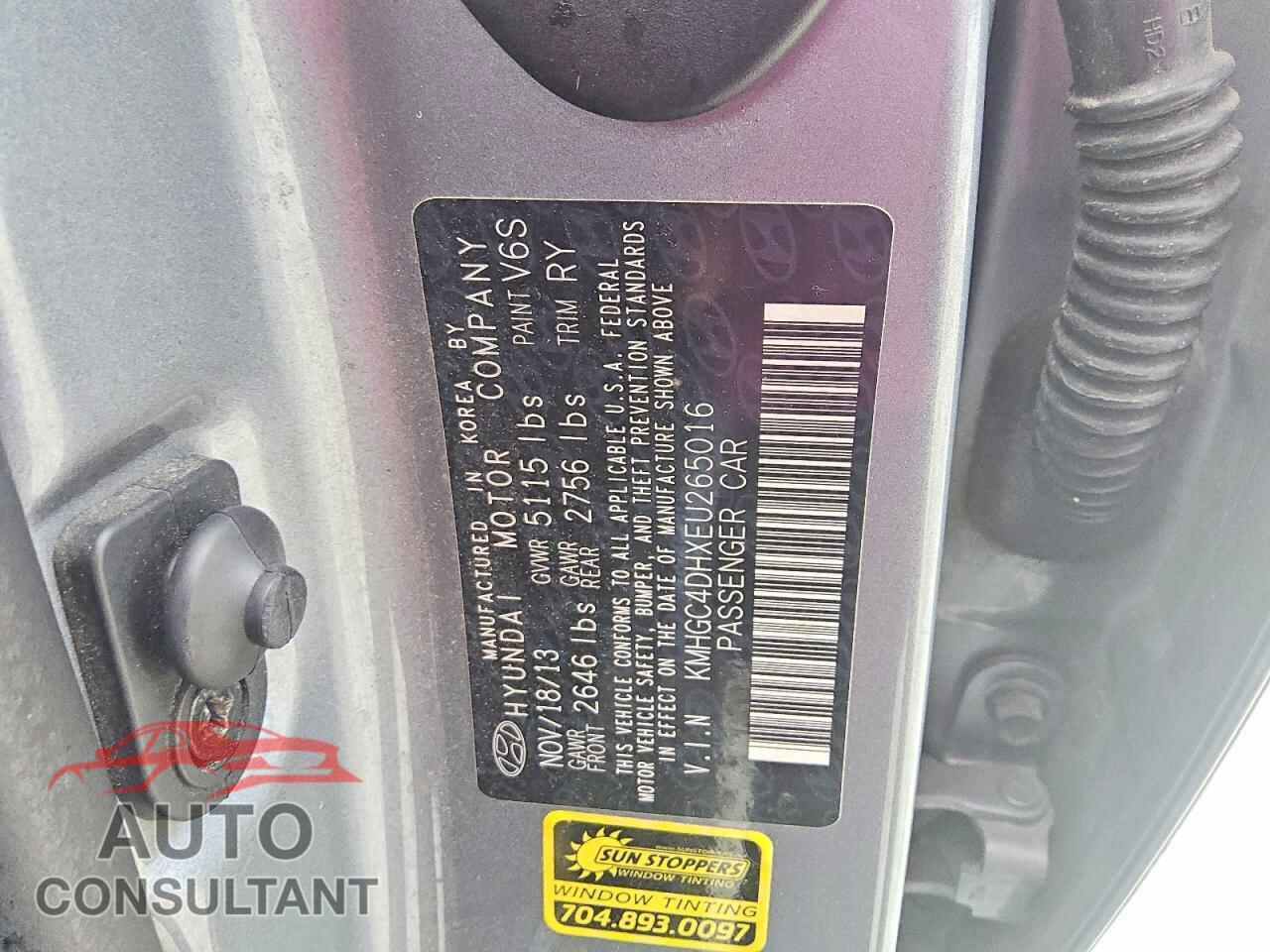 HYUNDAI GENESIS 2014 - KMHGC4DHXEU265016