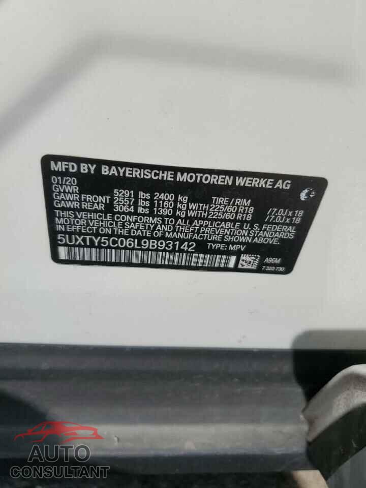 BMW X3 2020 - 5UXTY5C06L9B93142
