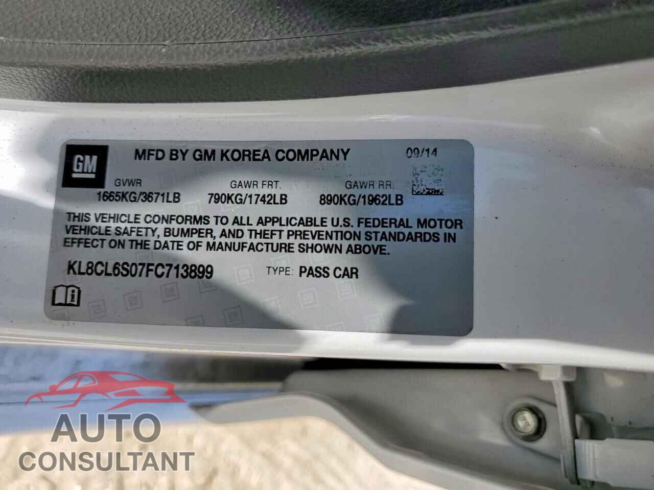 CHEVROLET SPARK 2015 - KL8CL6S07FC713899