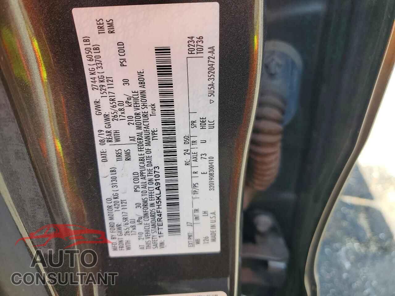 FORD RANGER 2019 - 1FTER4FH5KLA91073