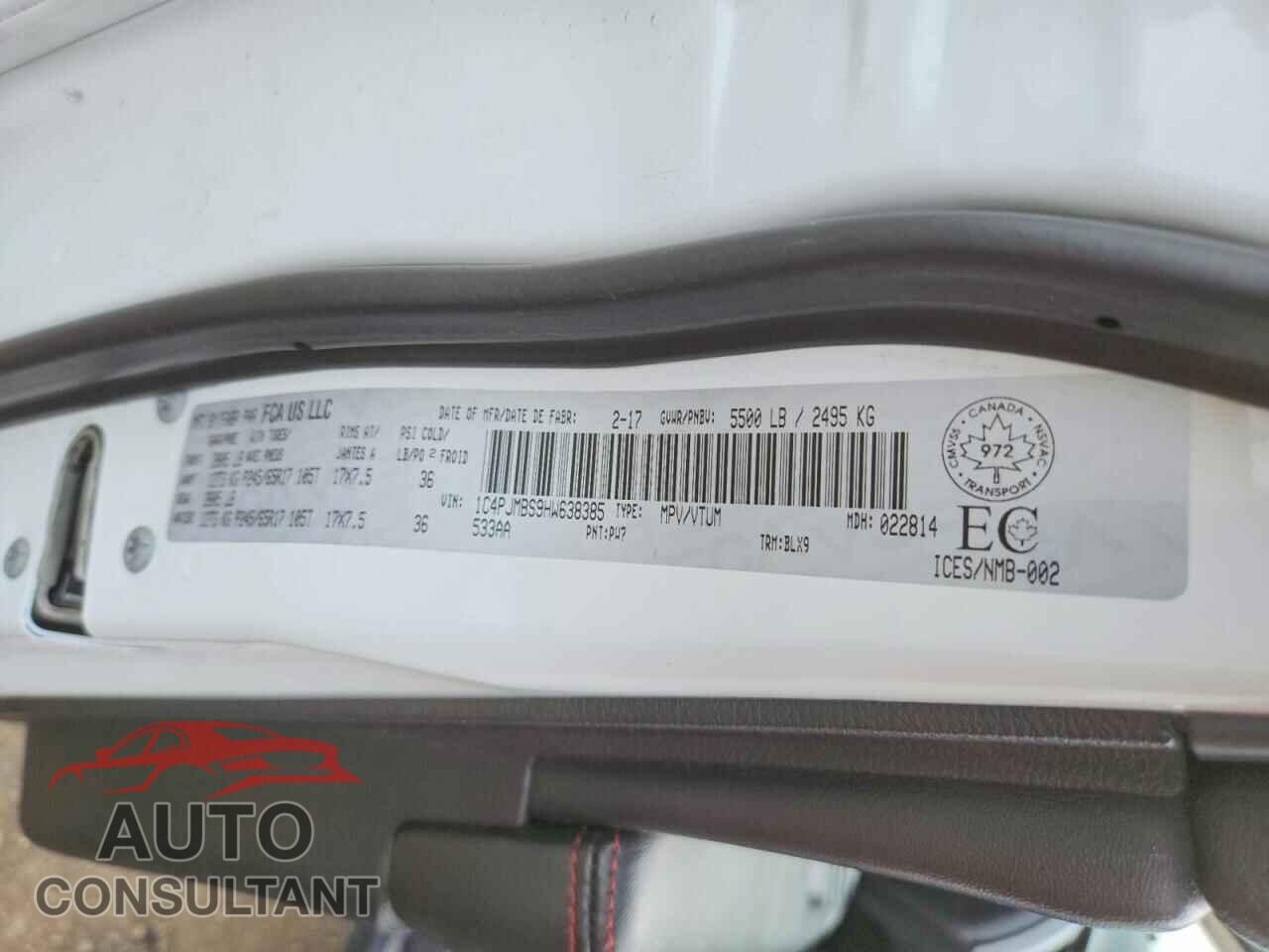 JEEP CHEROKEE 2017 - 1C4PJMBS9HW638385