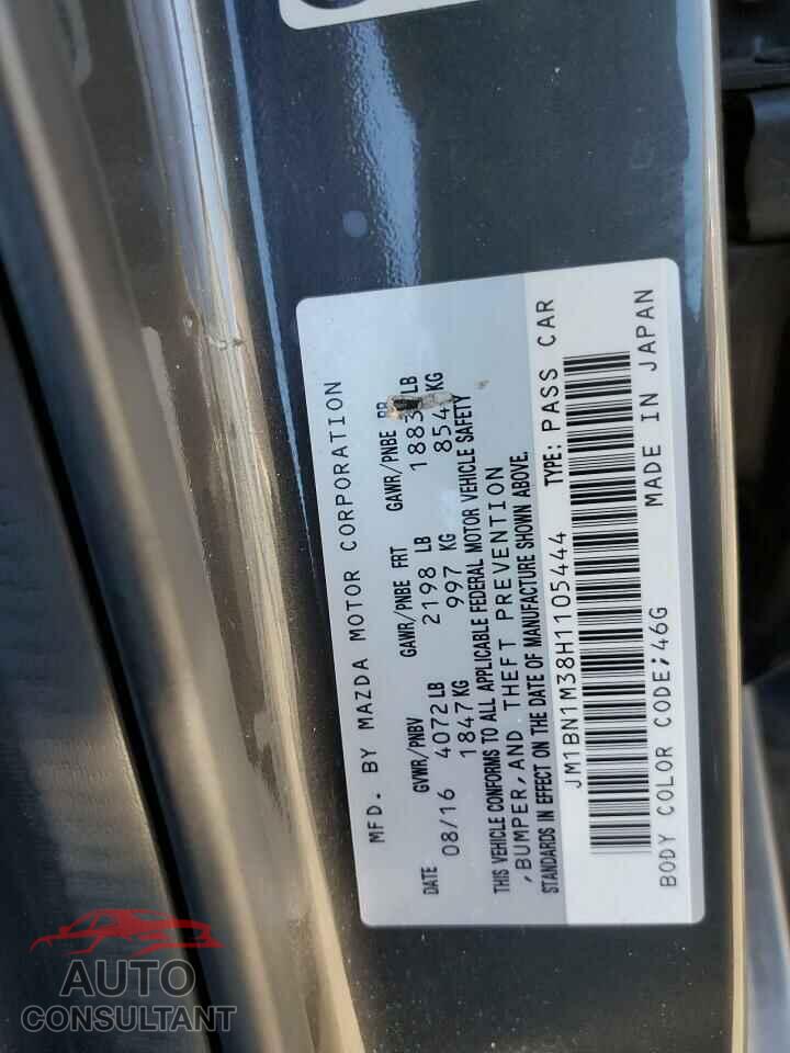 MAZDA 3 2017 - JM1BN1M38H1105444