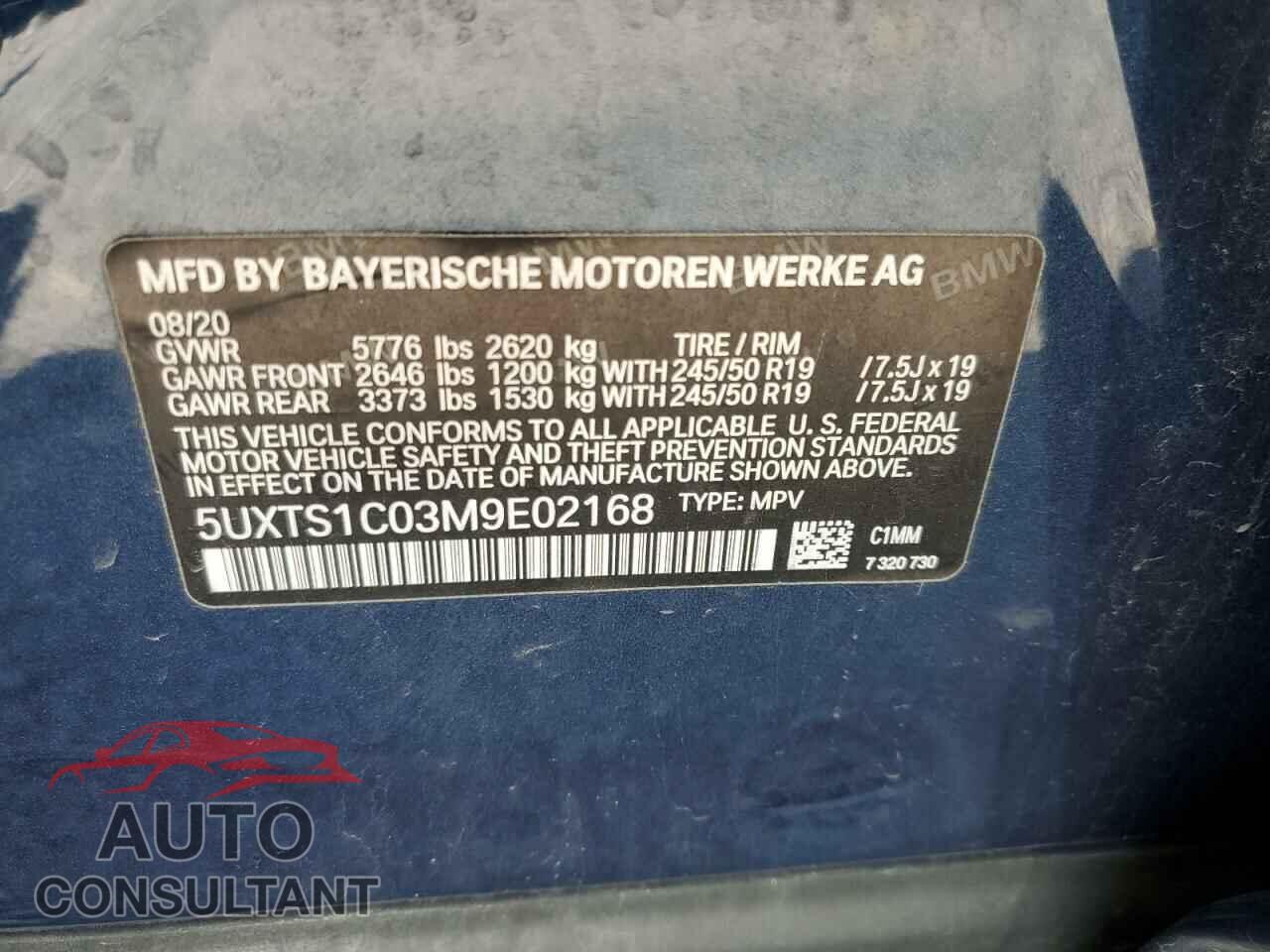 BMW X3 2021 - 5UXTS1C03M9E02168