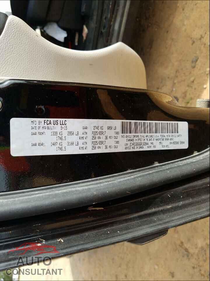 DODGE CARAVAN 2016 - 2C4RDGBG6GR162844