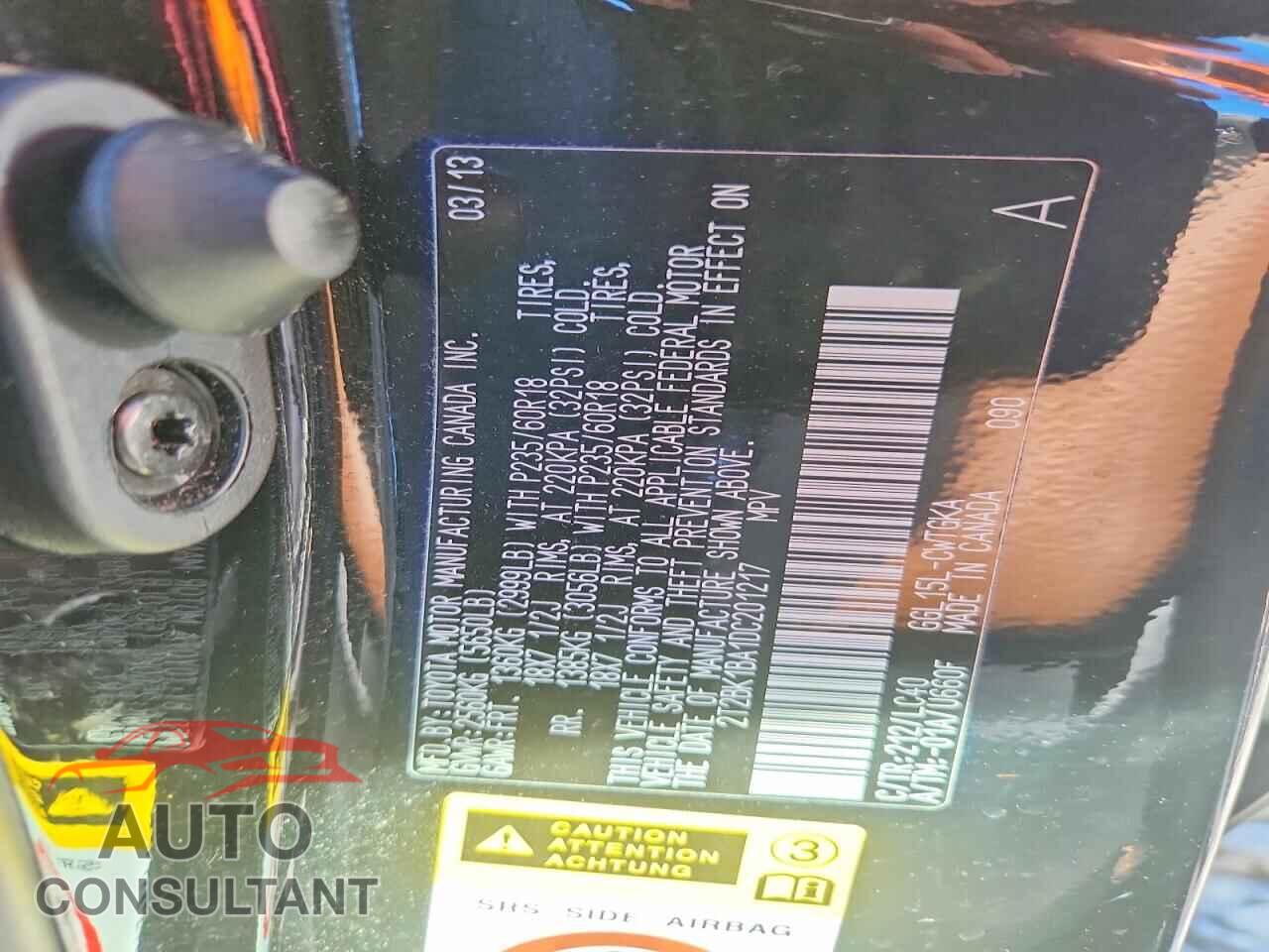 LEXUS RX350 2013 - 2T2BK1BA1DC201217