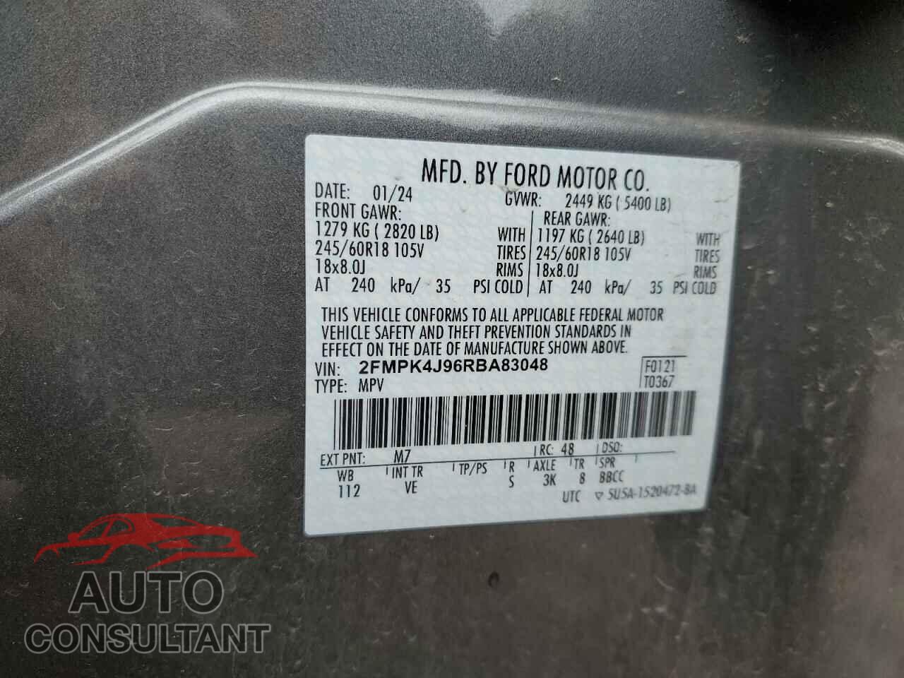 FORD EDGE 2024 - 2FMPK4J96RBA83048