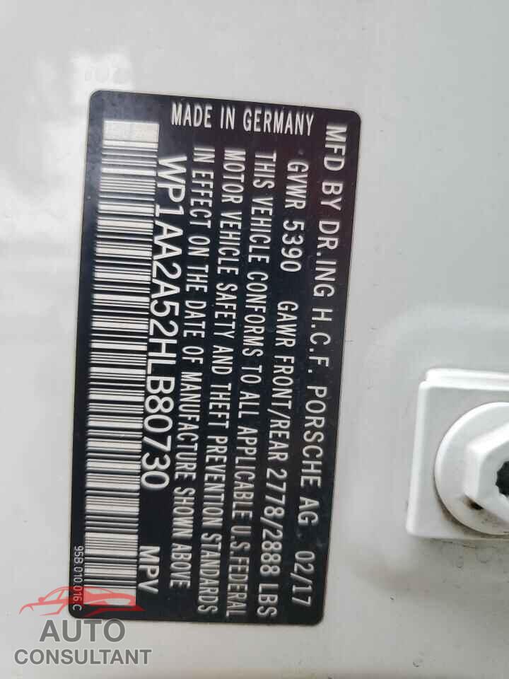 PORSCHE MACAN 2017 - WP1AA2A52HLB80730