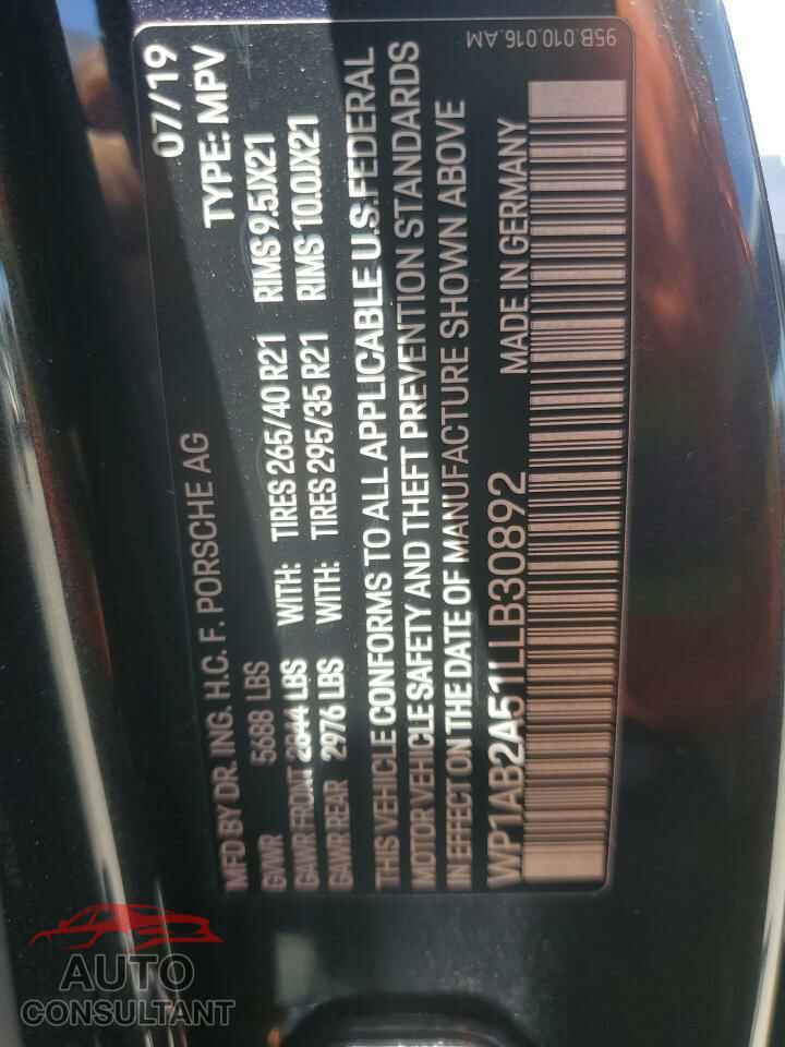 PORSCHE MACAN 2020 - WP1AB2A51LLB30892