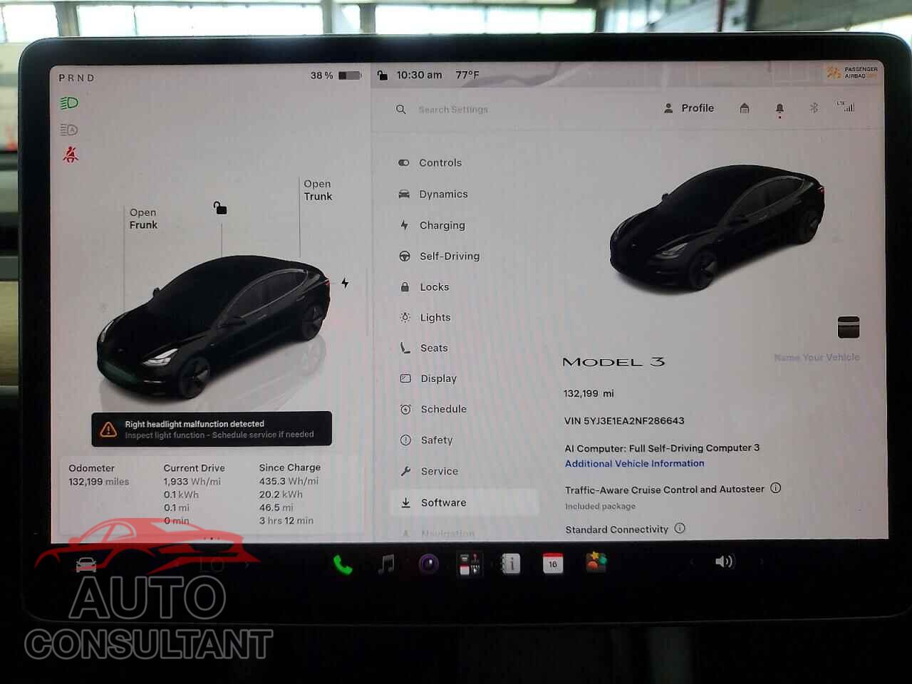 TESLA MODEL 3 2022 - 5YJ3E1EA2NF286643