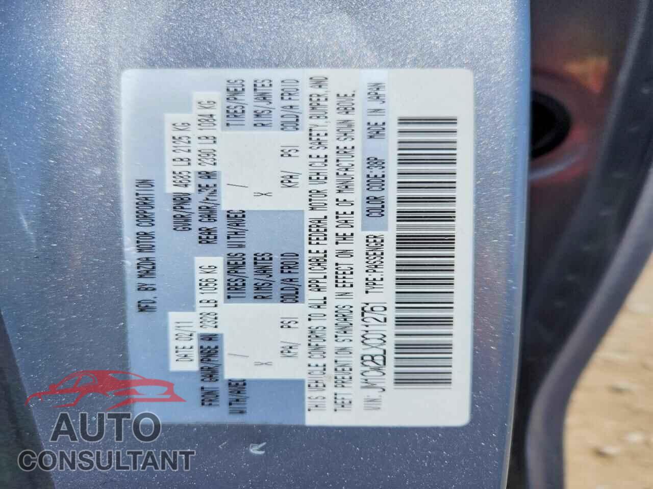 MAZDA 5 2012 - JM1CW2BLXC0112761