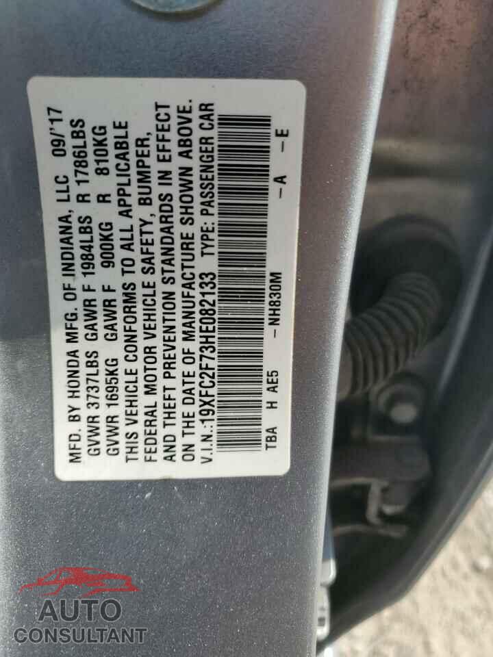 HONDA CIVIC 2017 - 19XFC2F73HE082133