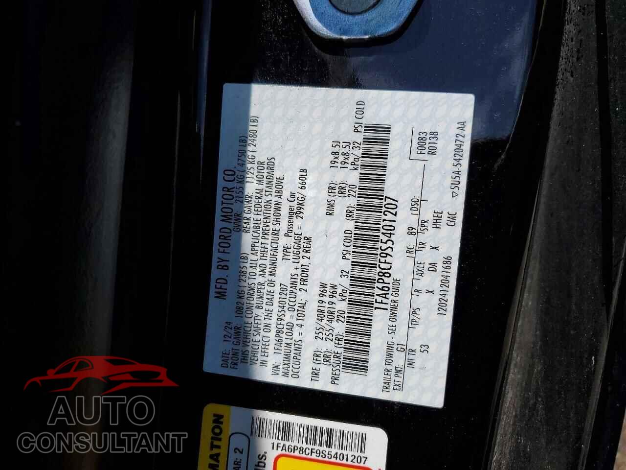 FORD MUSTANG 2025 - 1FA6P8CF9S5401207
