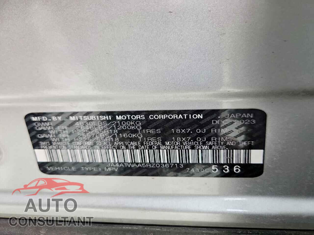 MITSUBISHI ECLIPSE 2024 - JA4ATWAA5RZ036713