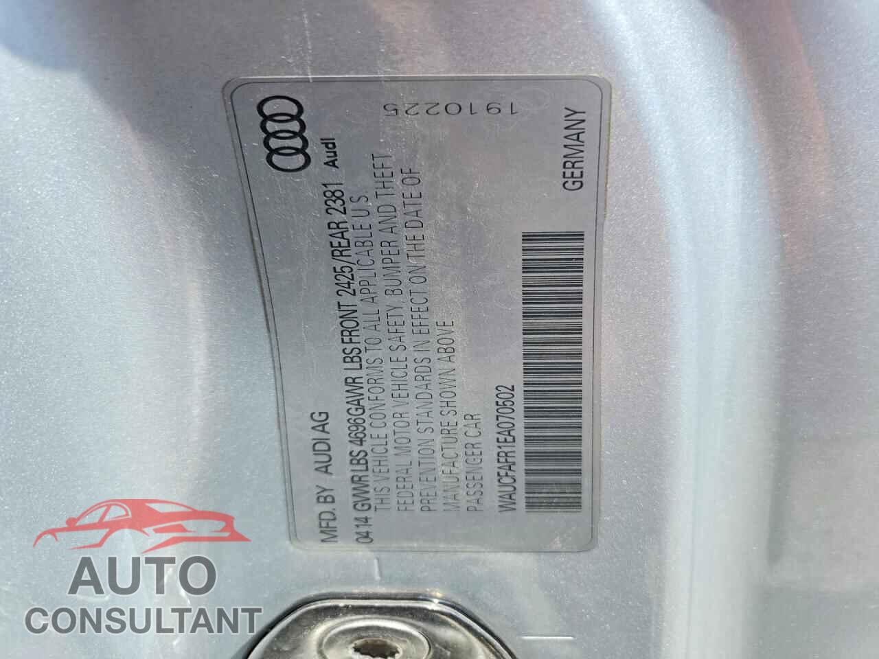 AUDI A5 2014 - WAUCFAFR1EA070502