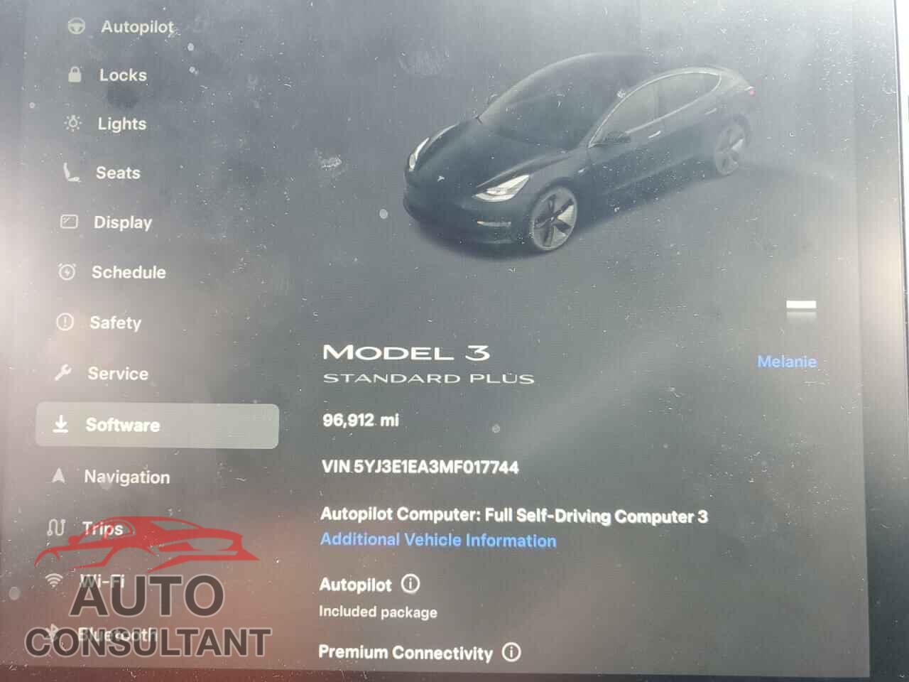 TESLA MODEL 3 2021 - 5YJ3E1EA3MF017744