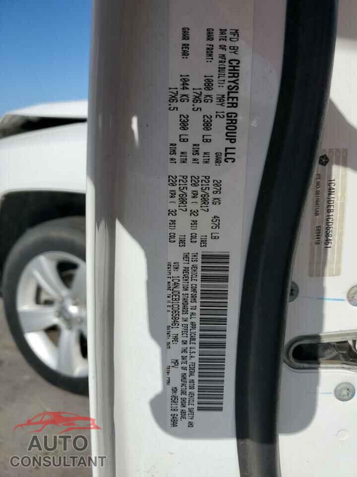 JEEP COMPASS 2012 - 1C4NJDEB1CD658461
