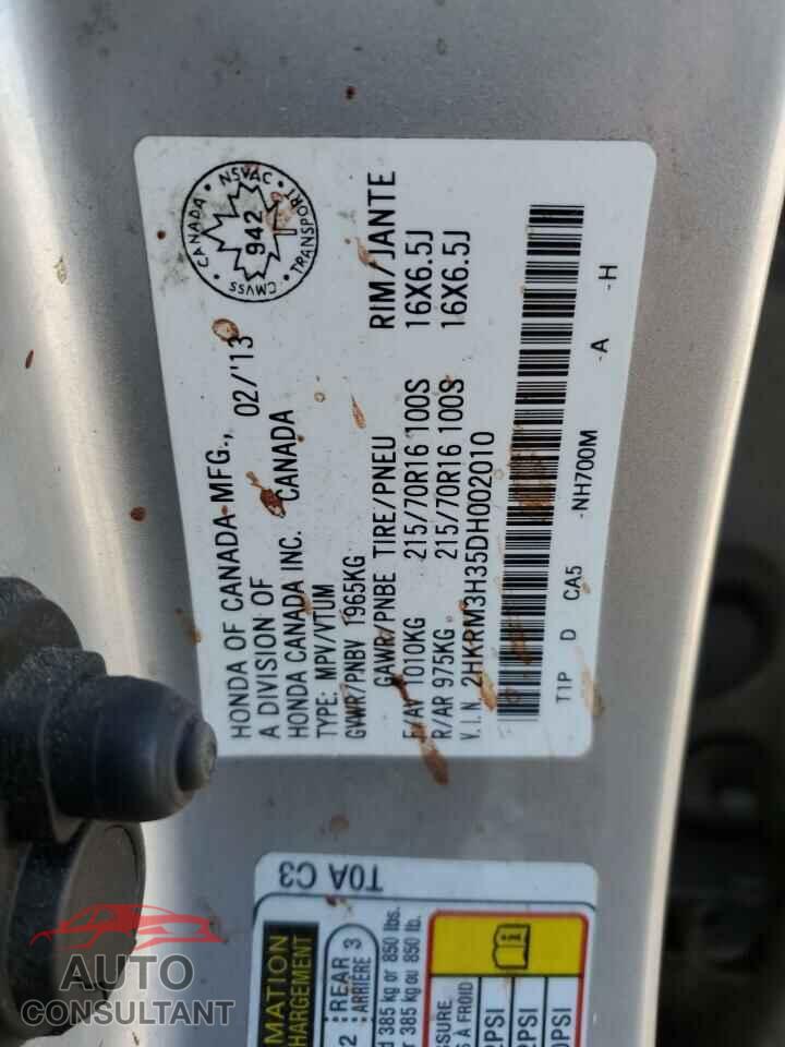HONDA CRV 2013 - 2HKRM3H35DH002010