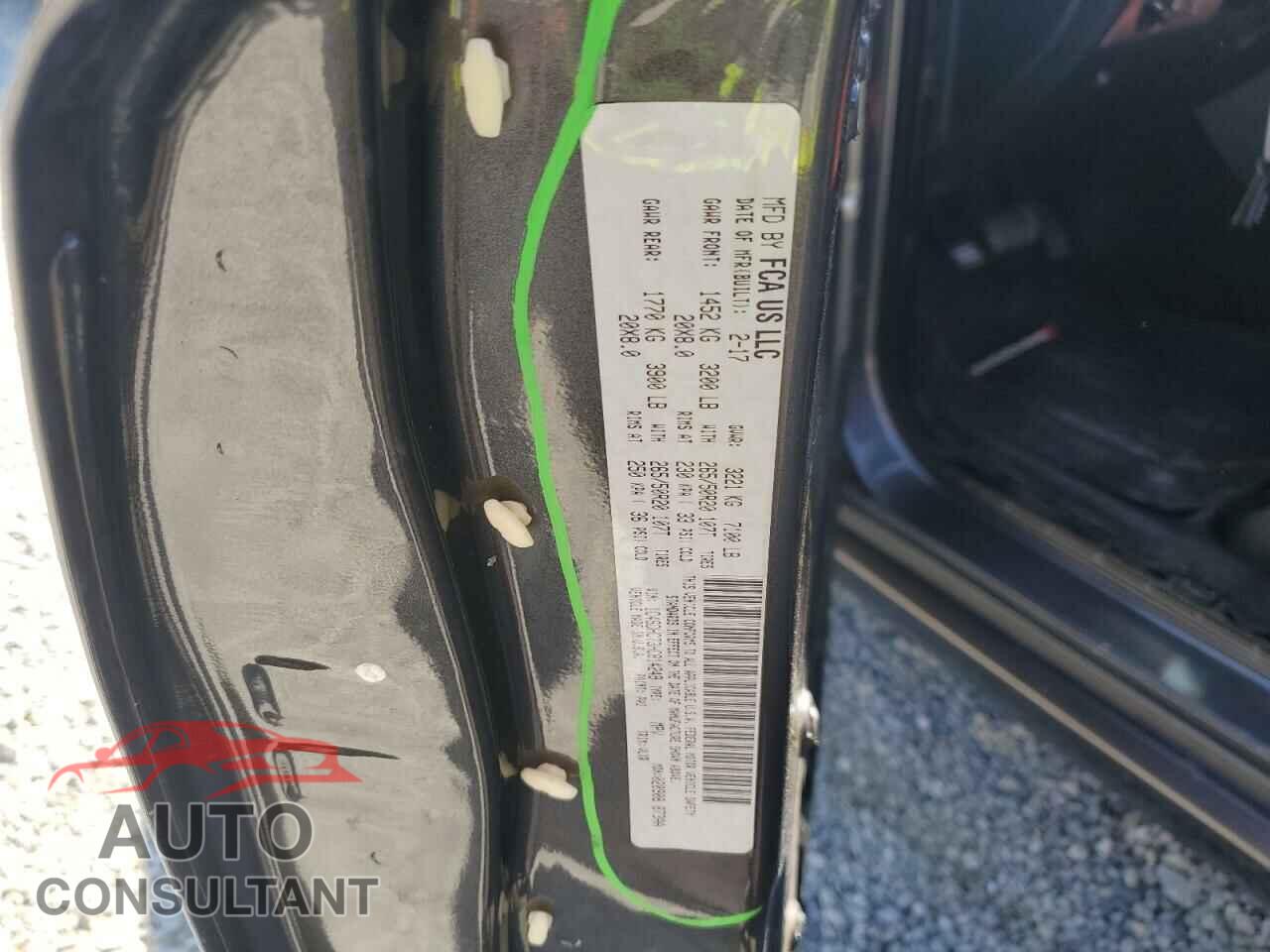 DODGE DURANGO 2017 - 1C4SDHCT3HC814249