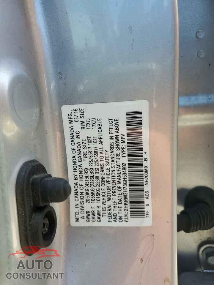 HONDA CRV 2016 - 2HKRM3H73GH534802
