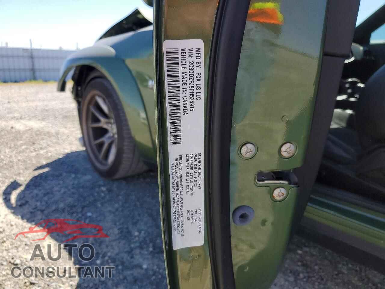 DODGE CHALLENGER 2023 - 2C3CDZFJ9PH525915
