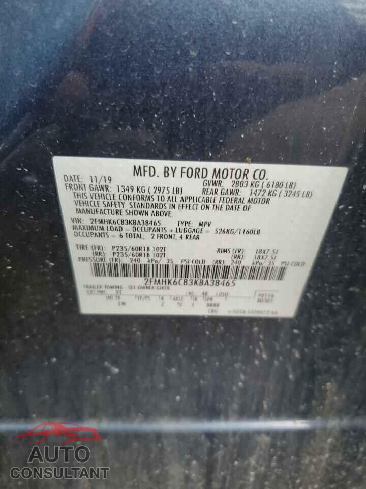 FORD FLEX 2019 - 2FMHK6C83KBA38465