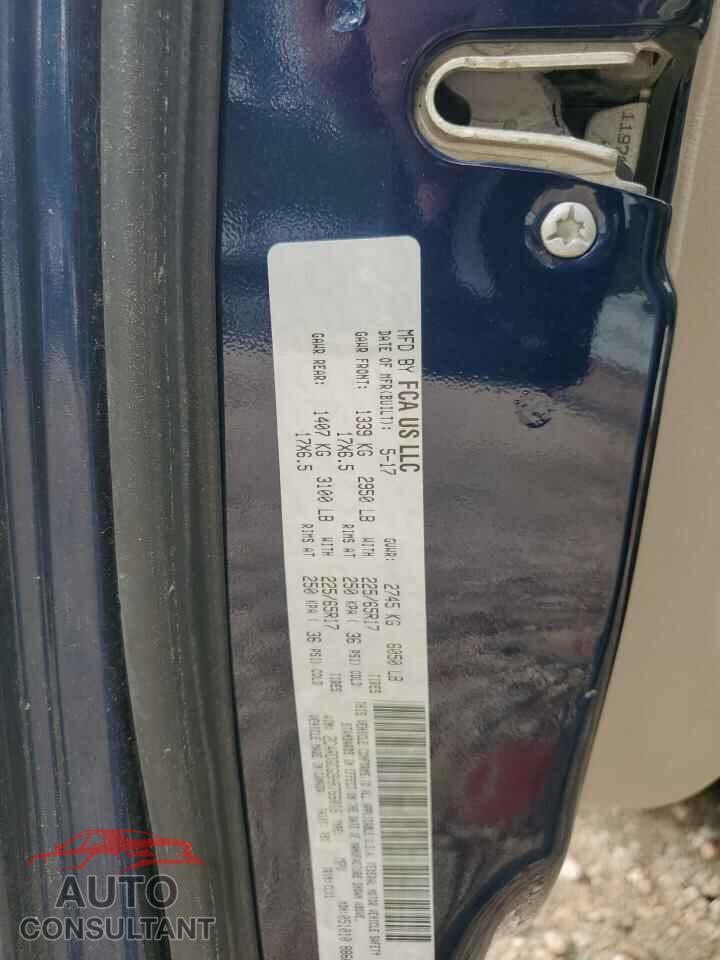 DODGE CARAVAN 2017 - 2C4RDGCG9HR766016