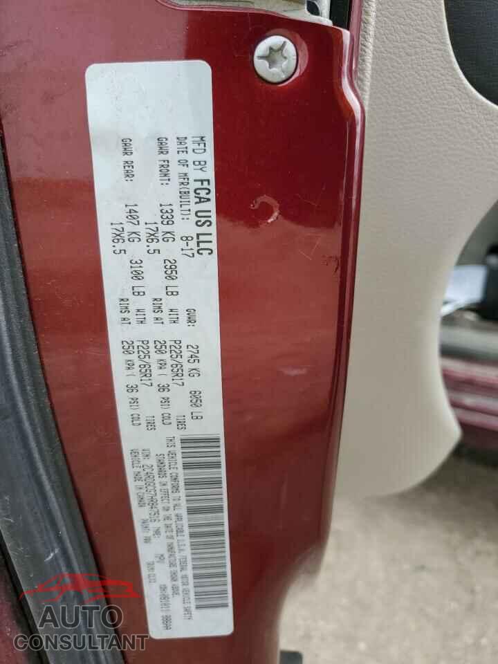 DODGE CARAVAN 2017 - 2C4RDGCG7HR847516