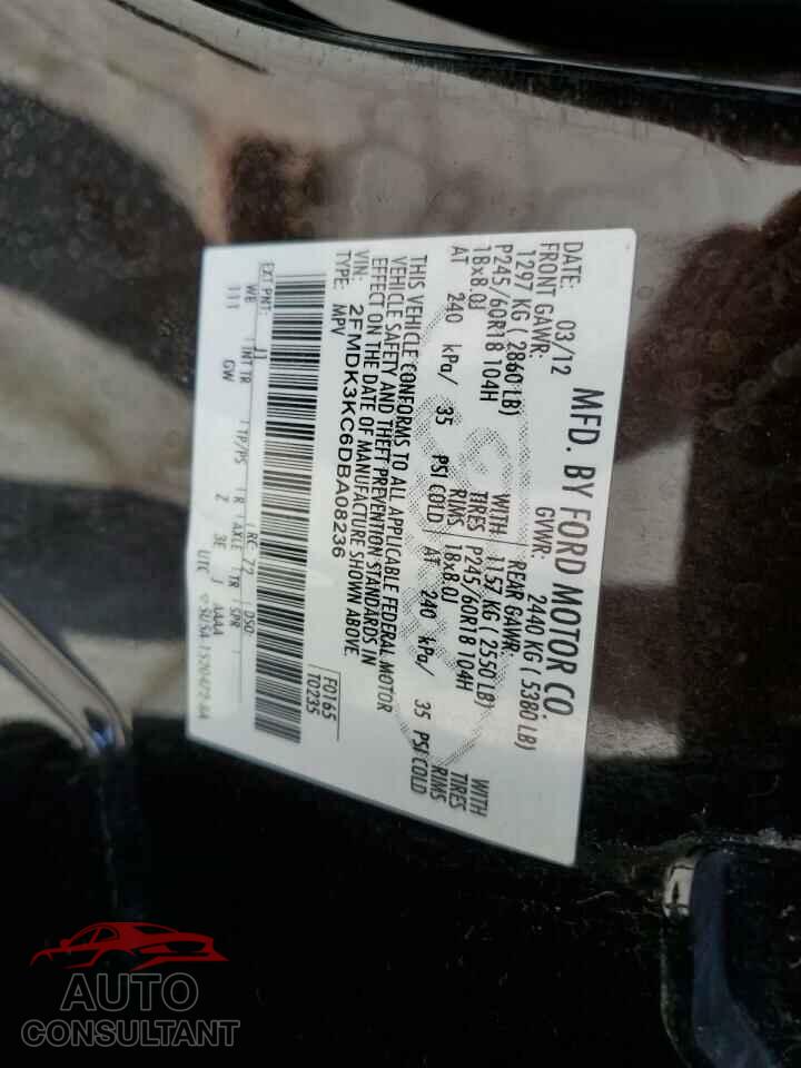 FORD EDGE 2013 - 2FMDK3KC6DBA08236