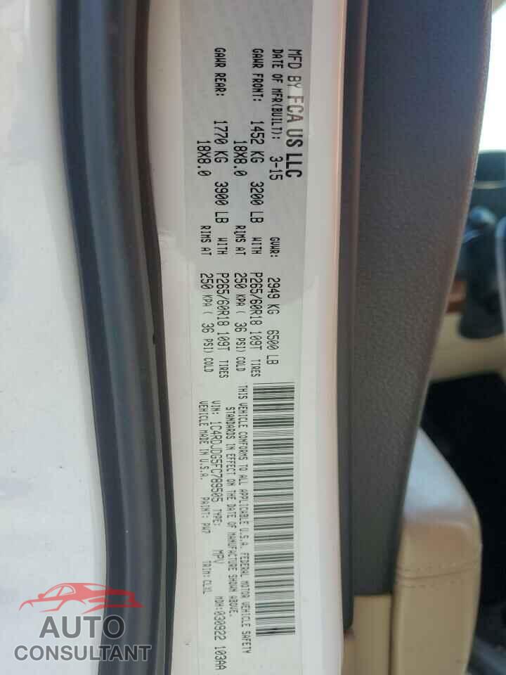 DODGE DURANGO 2015 - 1C4RDJDG5FC789505