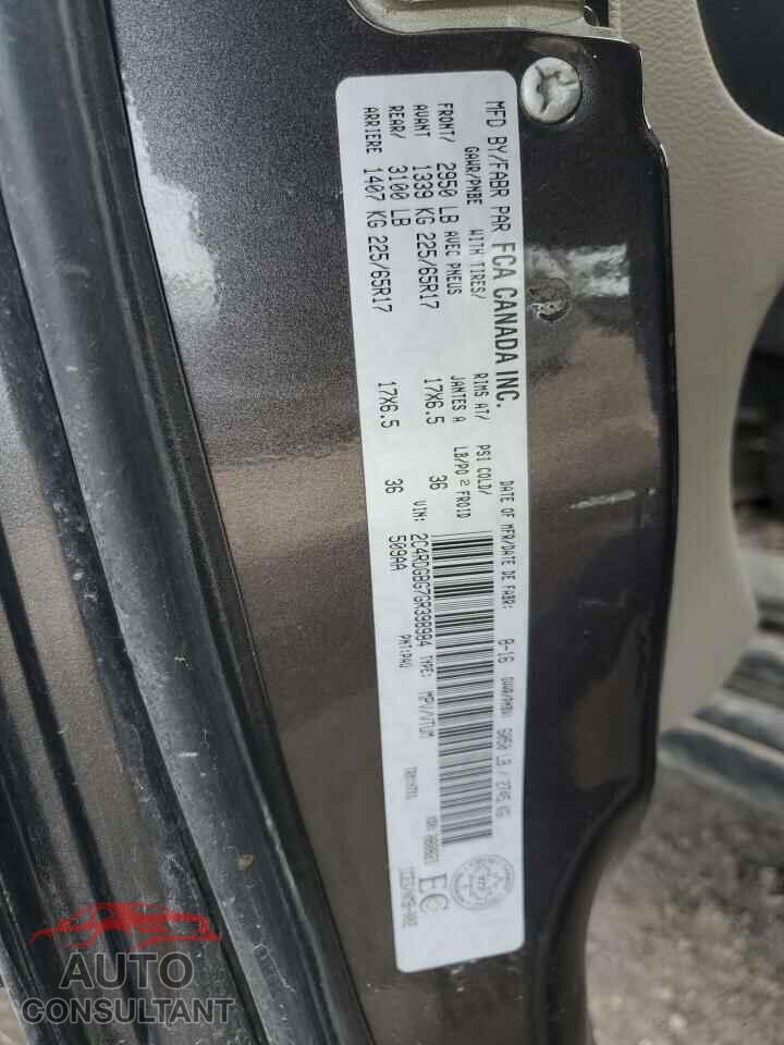 DODGE CARAVAN 2016 - 2C4RDGBG7GR398984