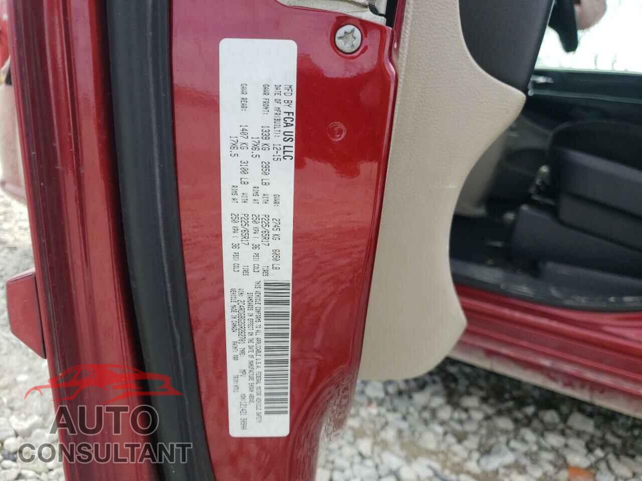 DODGE CARAVAN 2016 - 2C4RDGBG2GR262701