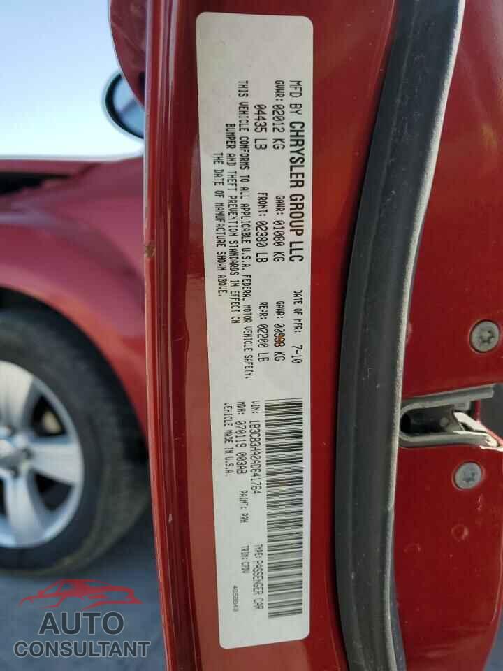 DODGE CALIBER 2010 - 1B3CB3HA0AD641764