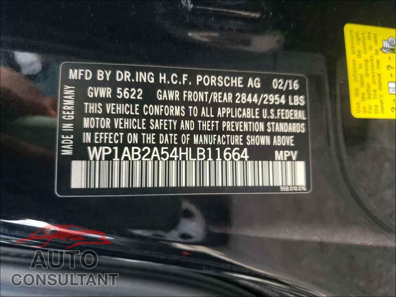 PORSCHE MACAN 2017 - WP1AB2A54HLB11664