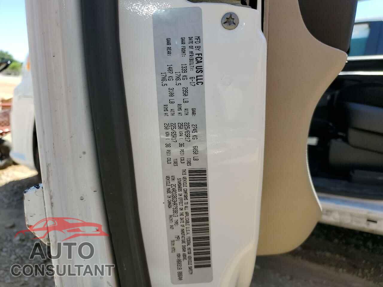 DODGE CARAVAN 2017 - 2C4RDGBG3HR793813
