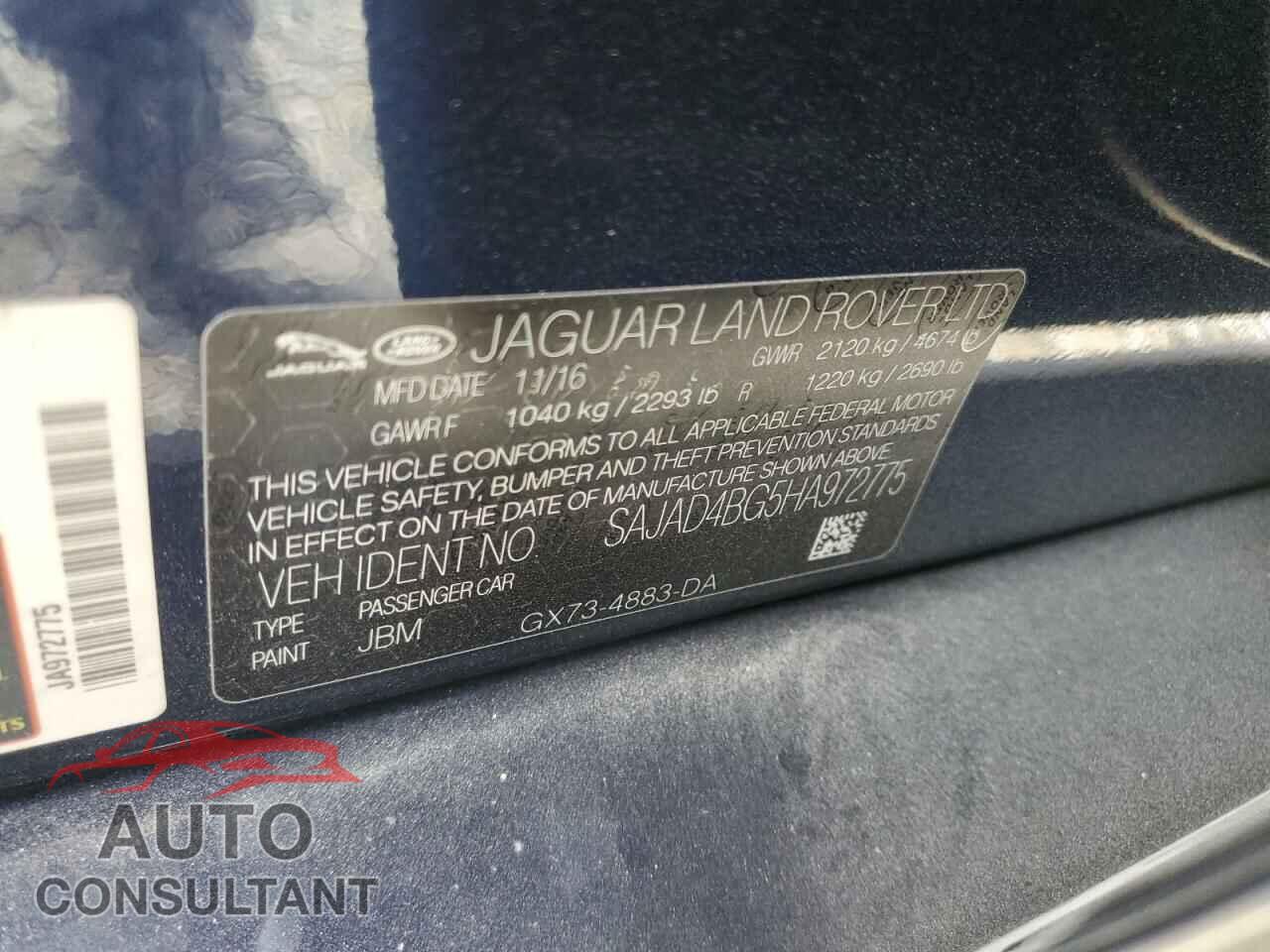 JAGUAR XE 2017 - SAJAD4BG5HA972775
