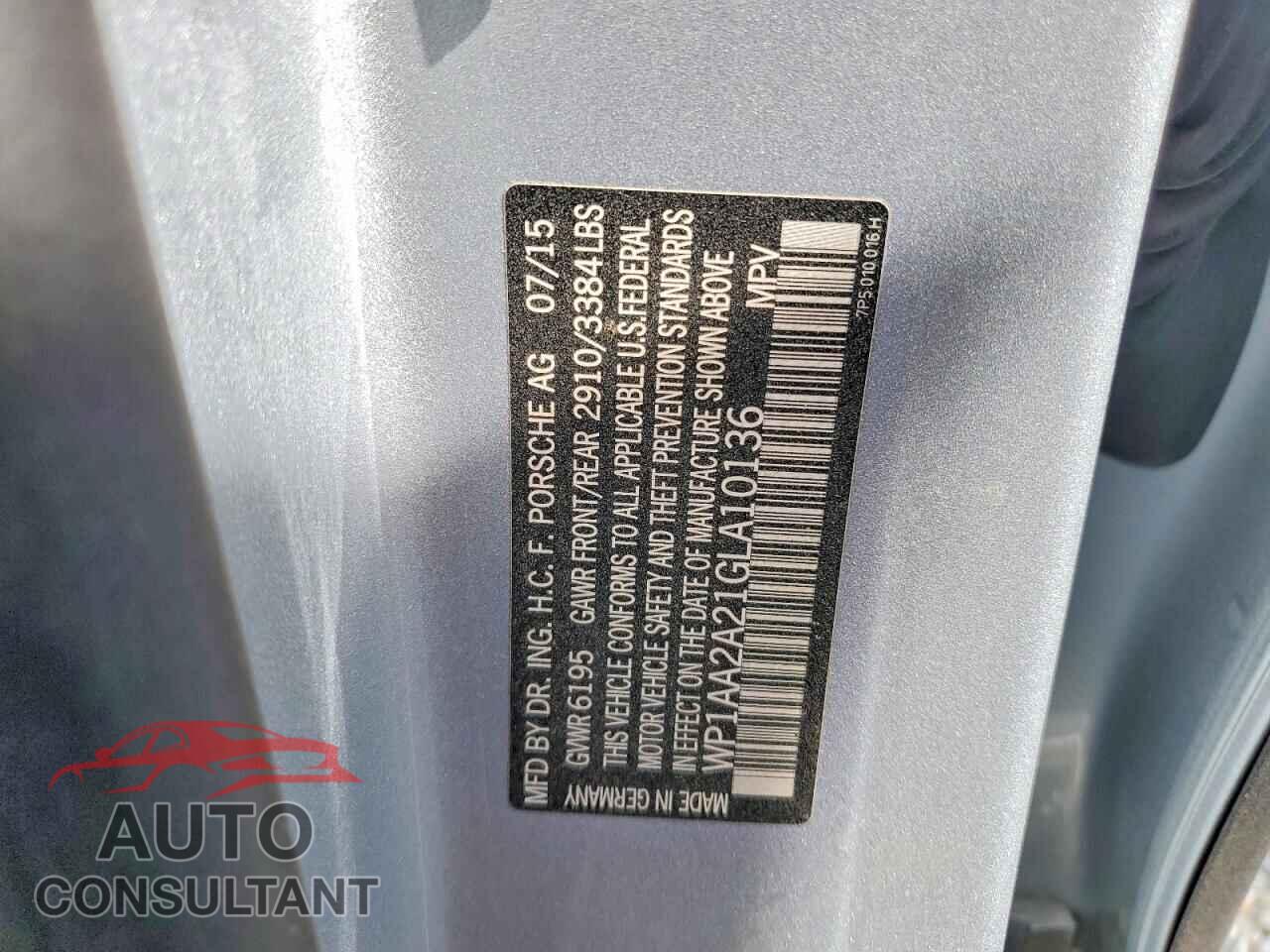 PORSCHE CAYENNE 2016 - WP1AA2A21GLA10136