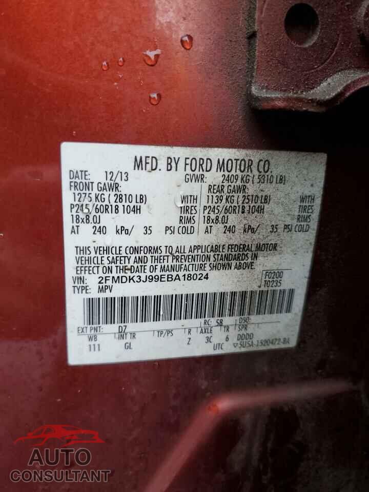 FORD EDGE 2014 - 2FMDK3J99EBA18024