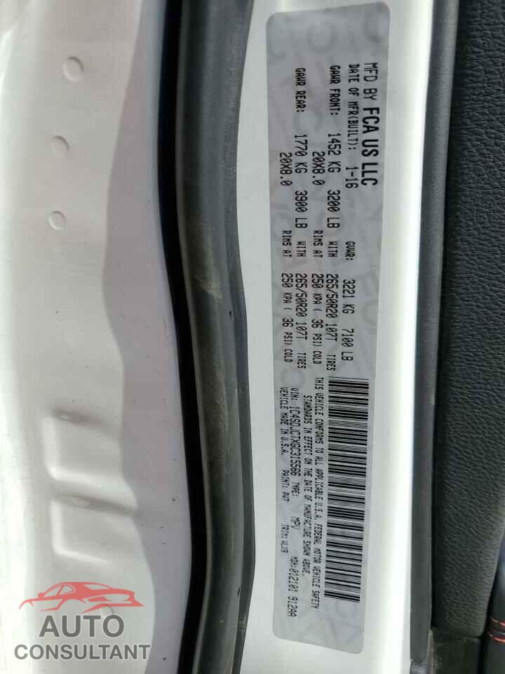 DODGE DURANGO 2016 - 1C4SDJCTXGC315566