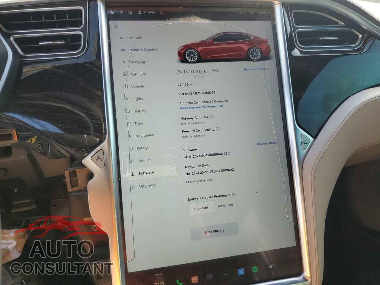 TESLA MODEL S 2016 - 5YJSA1E11GF150353