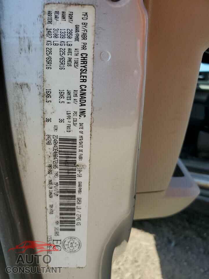 DODGE CARAVAN 2010 - 2D4RN4DE4AR472105